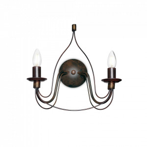 Aplice, Aplica Corte 057200, 2xE14, ruginie, IP20, Ideal Lux - savelectro.ro