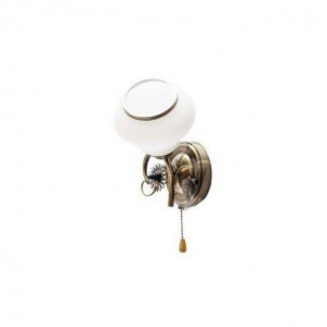 Aplice, Aplica Curly LY-3055, 1xE27, cu intrerupator, bronz+alba, IP20, Klausen - savelectro.ro