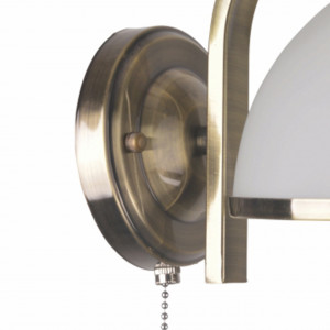 Aplica Darla LY-3311, 1xE27, cu intrerupator, bronz+alba, IP20, Klausen [3]- savelectro.ro
