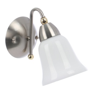 Klausen Stoc, Aplica Elio KL2542, 1xE27, crom + alb, metal + sticla, stil modern, Klausen - savelectro.ro