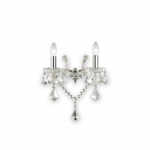 Aplice, Aplica Florian 035642, 2xE14, crom+transparenta, IP20, Ideal Lux - savelectro.ro