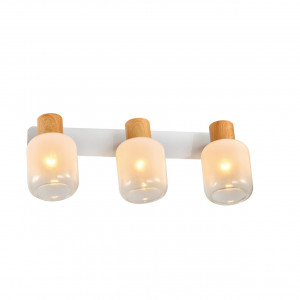 Corpuri de iluminat, Aplica Gentle KL 163015, 3xE27, alba+natural, IP20, Klausen - savelectro.ro