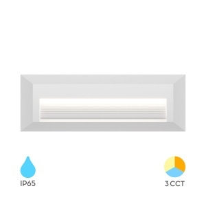 Aplice LED, Aplica LED exterior cu grile 3W, 180lm, lumina calda/neutra/rece, IP65, alba, Braytron - savelectro.ro