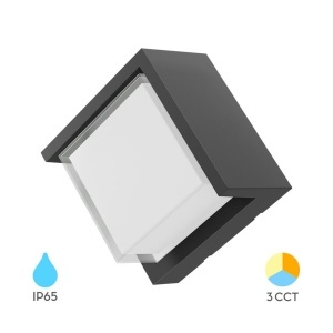 Aplice LED, Aplica LED exterior tip romb 15W, 1450lm, lumina calda/neutra/rece, IP65, gri inchis, Braytron - savelectro.ro