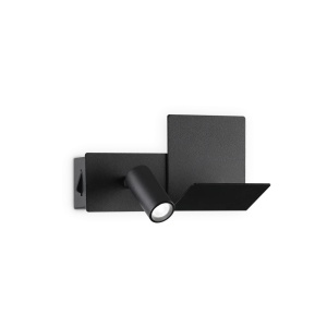 Aplice LED, Aplica LED Komodo-1, 4.5W, 200lm, lumina calda (3000 K), IP20, neagra, Ideal Lux - savelectro.ro