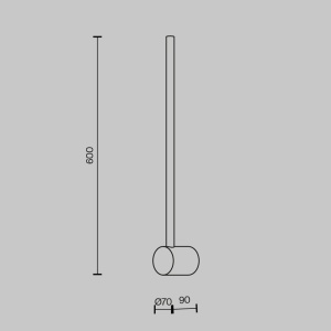 Aplica LED Light Stick MOD237WL-L6BS3K, 7W, 500lm, lumina calda, IP20, aurie, Maytoni [5]- savelectro.ro