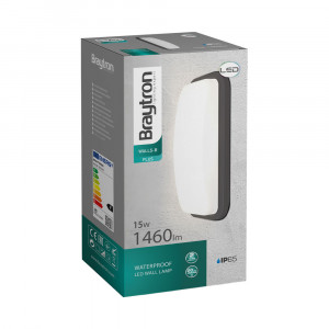 Aplica LED pentru exterior Elp, 15W, 1460lm, lumina neutra (4000K), gri, alba, Braytron [6]- savelectro.ro