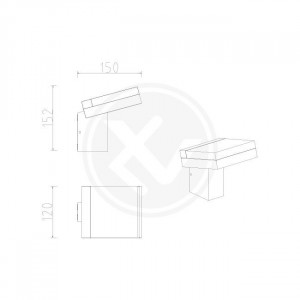 Aplica LED pentru exterior, neagra, 7.5W, 350lm, lumina neutra (4000K), IP54, Masterled [6]- savelectro.ro