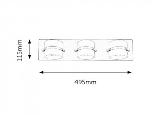 Aplica LED Tony 5491, 15W, 1095lm, lumina neutra, crom+alba, IP44, Rabalux [3]- savelectro.ro