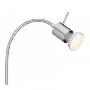 Aplica metal satinat, brat flexibil, fara abajur, intrerupator, 1 bec, dulie GU10, 57310N, Globo [5]- savelectro.ro