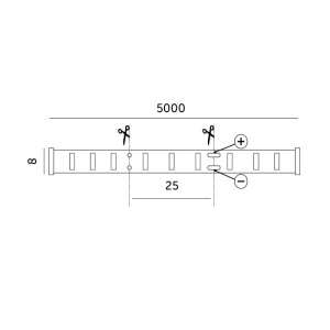 Banda led COB, lumina rece(6500K), 10W/m, 950lm/m, 320 leduri/m, 12V, IP65, Kobi [4]- savelectro.ro