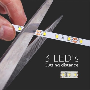 Banda led SMD 4040 V-TAC, lumina calda (3000K), 8W/metru, 60 leduri/m, 800lm/m, 12V, IP20 [4]- savelectro.ro