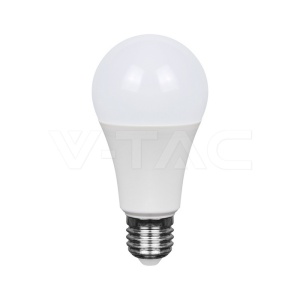 Becuri, Bec LED, 10.5W (75W), E27, A60, 1055 lm, lumina rece (6500K), cip CREE, alb opal, V-TAC - savelectro.ro