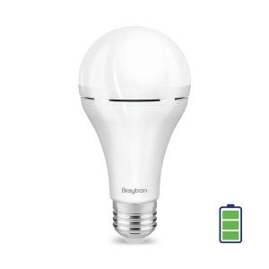 Becuri LED E27, Bec LED 10W(60W) Braytron, E27, 800 lm, 6500K, cu acumulator, clasa energetica F - savelectro.ro