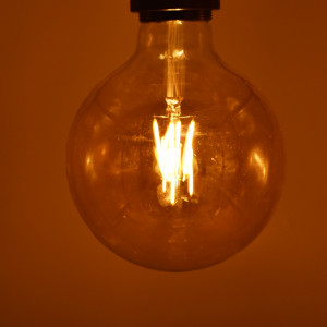 Bec led Vintage Edison 4W (40W), E27, G125, 350 lm, lumina calda (2200K), auriu, Braytron
