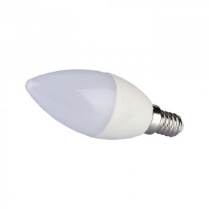 Bec LED 5.5W (40W) V-TAC, E14, lumina calda (3000K), dimabil, forma lumanare, clasa energetica F [9]- savelectro.ro