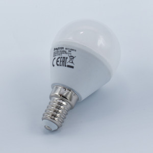 Bec led sferic 5W (32W), E14, P45, 370lm, lumina calda (3000K), opal, Braytron