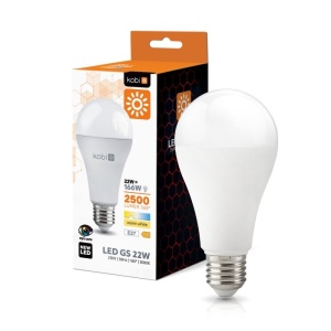 Becuri cu LED, Bec LED E27, 22W, 2500lm, lumina calda (3000 K), Kobi - savelectro.ro