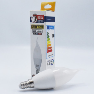 Bec led flacara 10W (90W), E14, 1000 lm, A+, lumina calda (3000K), opal, Horoz Electric