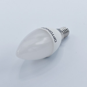 Bec led lumanare 6W (32W), E14, 480lm, dimabil, lumina calda (2700K), opal, Optonica