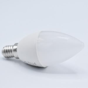 Bec LED lumanare 7W (45W) cip Samsung, E14, C37, 600 lm, lumina neutra (4000K), opal, V-TAC