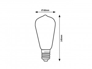 Bec LED Rabalux, 4W(40W), ST64, E27, 640 lm, lumina neutra (4000K), sticla, clasa energetica C [3]- savelectro.ro