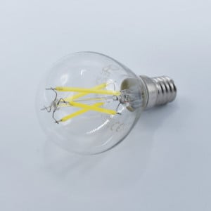 Bec led sferic Vintage filament 4W (32W), E14, G45, 400lm, lumina rece (6000K), clar, Optonica