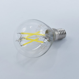 Bec led sferic Vintage filament 4W (32W), E14, G45, 400lm, lumina rece (6000K), clar, Optonica