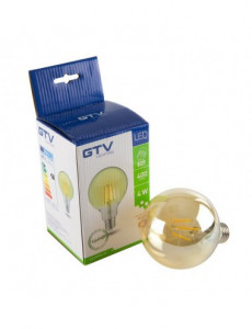 Bec LED Vintage 4W(36W) GTV, G95, E27, lumina calda (2700K), clasa energetica F [3]- savelectro.ro