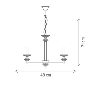 Candelabru Angelyc SP5, 5xE14, cupru, Klausen [3]- savelectro.ro