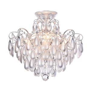 Candelabru Chabrol MOD056PL-04S, 4xE14, argintiu+transparent, IP20, Maytoni [1]- savelectro.ro