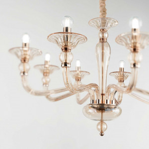 Candelabru Danieli 159973, 8xE14, ambra+transparent, IP20, Ideal Lux [2]- savelectro.ro