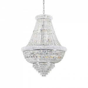 Candelabru Dubai 243597, 24xE14, crom+transparent, IP20, Ideal Lux