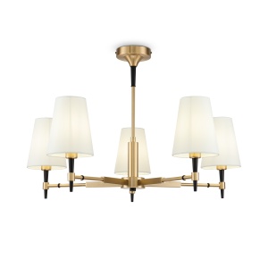 Candelabru Zaragoza H001CL-05BS, 5xE14, arama+alb, IP20, Maytoni [1]- savelectro.ro