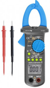 Clampmetru digital universal, True RMS, Auto Range, interval detectie 0-600 V, max. 600A, Hogert Technik