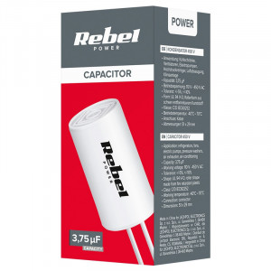 Condesator motor 3.75 uF, 450V, cu fir, Rebel Tools [3]- savelectro.ro