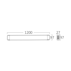 Corp LED liniar 100W, lumina rece(6500K), 9000 lm, IP20, Braytron [3]- savelectro.ro