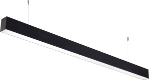 Lustre LED, Corp LED liniar slim suspendat conectabil, 40W, 4000 lm, lumina rece (6000 K), IP20, negru, Optonica - savelectro.ro