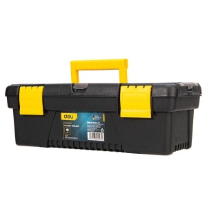 Cutie din plastic pentru scule Deli Tools, galben+negru, 12 inch [1]- savelectro.ro
