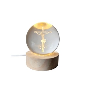 Veioze, Decoratiune LED Glory, 1.2W, forma glob, 20 lm, lumina calda (2700 K), USB-C, IP20, imitatie lemn, Klausen - savelectro.ro