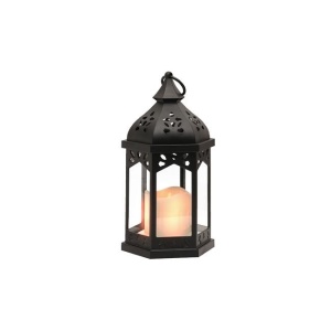 Veioze, Felinar LED decorativ, efect flacara, lumina calda (1800 K), IP20, negru, Masterled - savelectro.ro