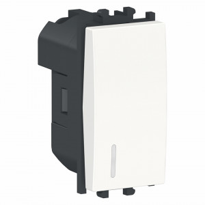 Prize si intrerupatoare, Intrerupator cu revenire cu led, alb, 1 modul, Schneider Easy Styl - savelectro.ro