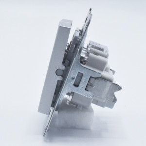 Intrerupator dublu alternativ, 10A, IP20, Argintiu, Panasonic Arkedia Slim/Karre Plus