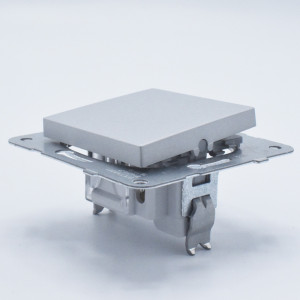 Intrerupator simplu, 10A, IP20, Argintiu, Panasonic Arkedia Slim / Karre Plus