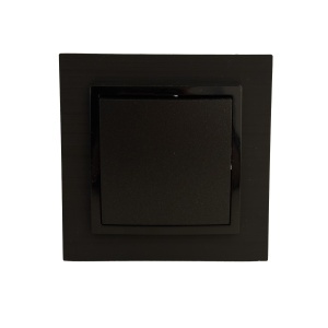 Prize si intrerupatoare Olbia, Intrerupator simplu, negru, 10A, Olbia Titan - savelectro.ro