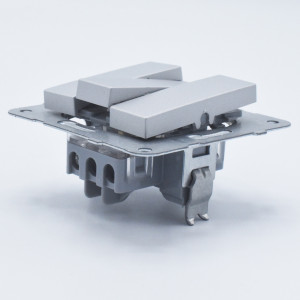 Intrerupator triplu, 10A, IP20, Argintiu, Panasonic Arkedia Slim/Karre Plus