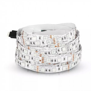 Kit Banda LED 5050 IP20 RGBW + alb rece 60 leduri/metru 5 metri+ alimentare + controller Tuya Smart [2]- savelectro.ro