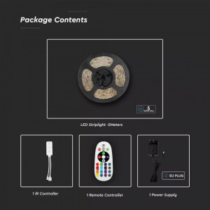 Kit Banda LED Smart RGBW, 5m, Interior+Exterior, Compatibil Amazon Alexa+Google Home, Controller+Alimentare [18]- savelectro.ro