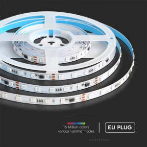 Kit Banda LED SMD 5050, RGB, 5m, Interior, 60 LEDuri/m, Controller+Alimentare [8]- savelectro.ro