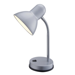 Lampa de birou Basic 1xE27, IP20, argintie, Globo Lighting